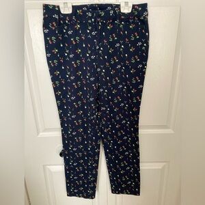 Faded Glory Navy Floral/Starwberries pants 👖
